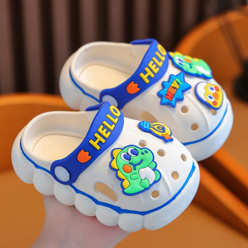 2023 New Summer Children Garden Clogs Shoes Boys&Girls Beach Sandal Kids Lightweight Breathable Cute Cartoon Slip Baby Slippers