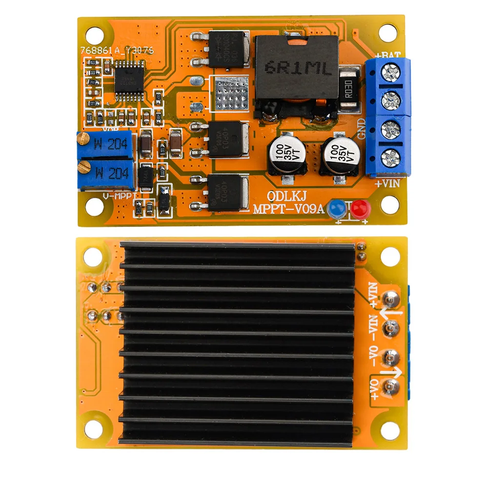 

6A 5A MPPT Solar Panel Regulator Controller Solar Charging Control Panel Battery Charging 9V 12V 24V Auto Switch 100W