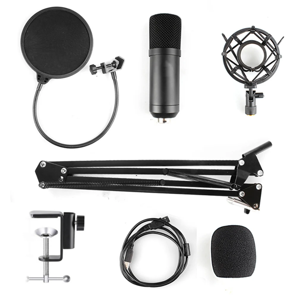 

Condenser Microphone Adjustable Condenser Microphone Kit Studio Suspension Boom for Computer Audio S