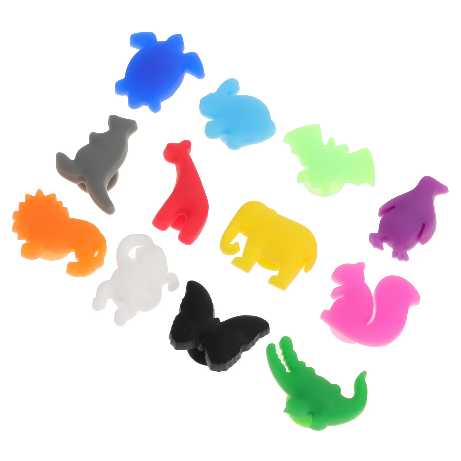 12 шт. стеклянный маркер силиконовые подвески этикетки для напитков маркеры