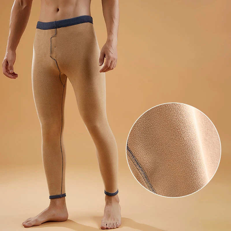 Large Size Men Thicken Thermal Underwear Leggings Winter Warm Mens Thermal Long Pants Plus Size Elastic Thermo Underwear Bottoms