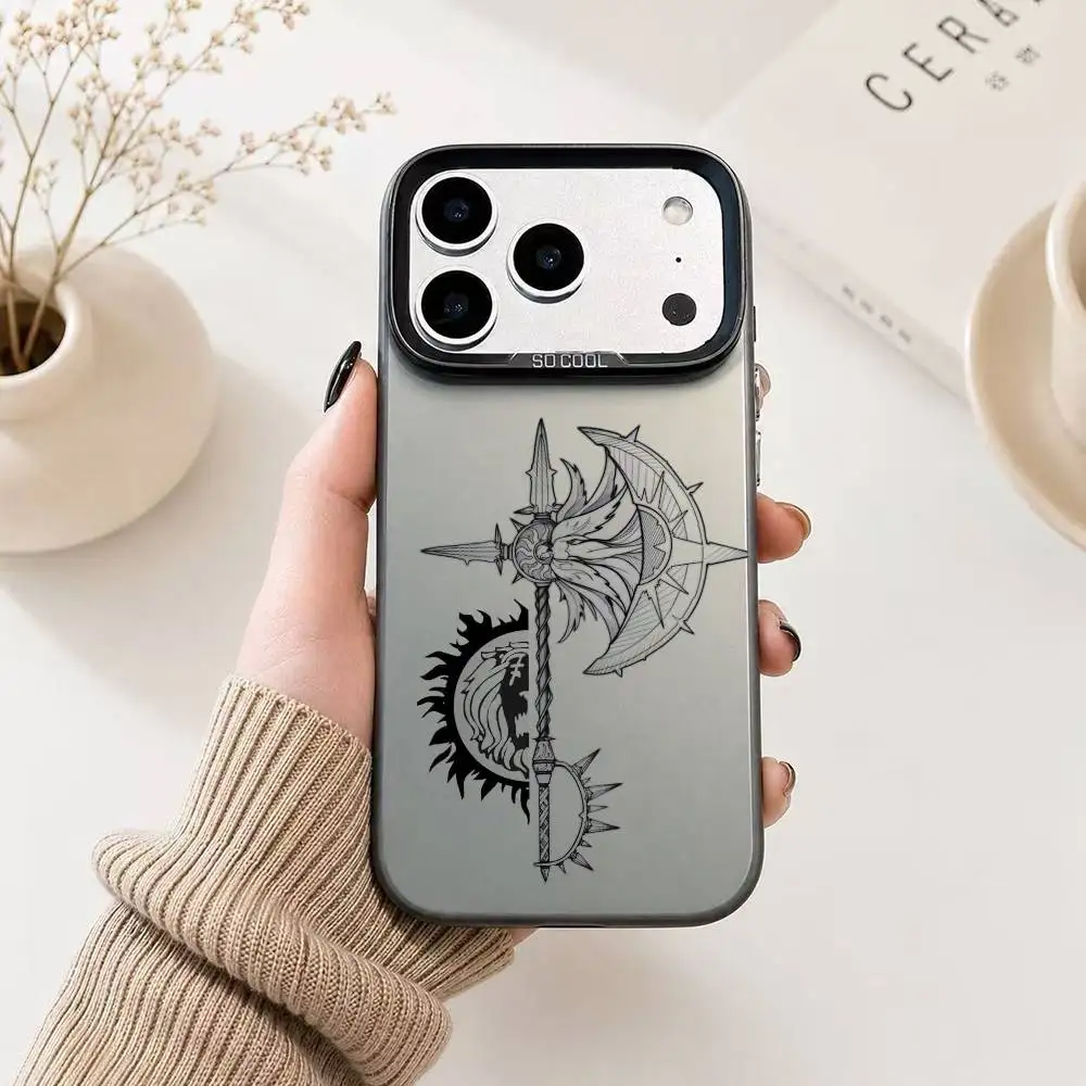 Фото Чехол для телефона «Семь смертных грехов» с Эсканором для iPhone 17, 16, 15, 14, 13, 12, 11 Plus, Pro Max, XS, цветной серебристый чехол-накладка №2