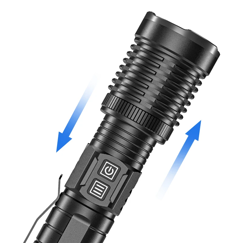 

XHP99 Powerful Flashlight Portable USB Rechargeable Zoom Waterproof Tactical Torch Outdoor Camping Lamp Tent Fishing Work Light