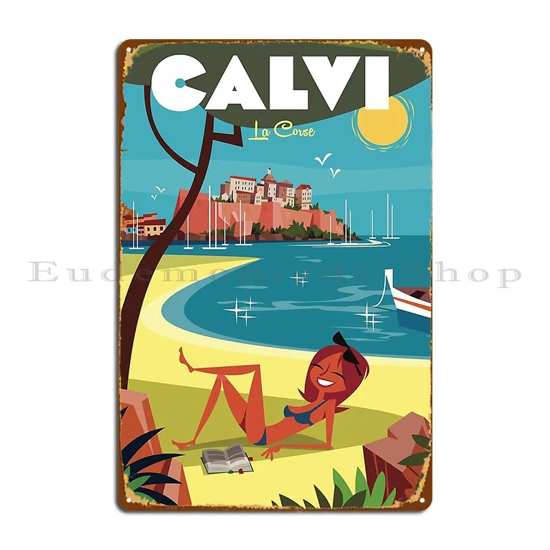 Плакат Calvi металлическая вывеска клубный настенный декор кинотеатр жестяная для