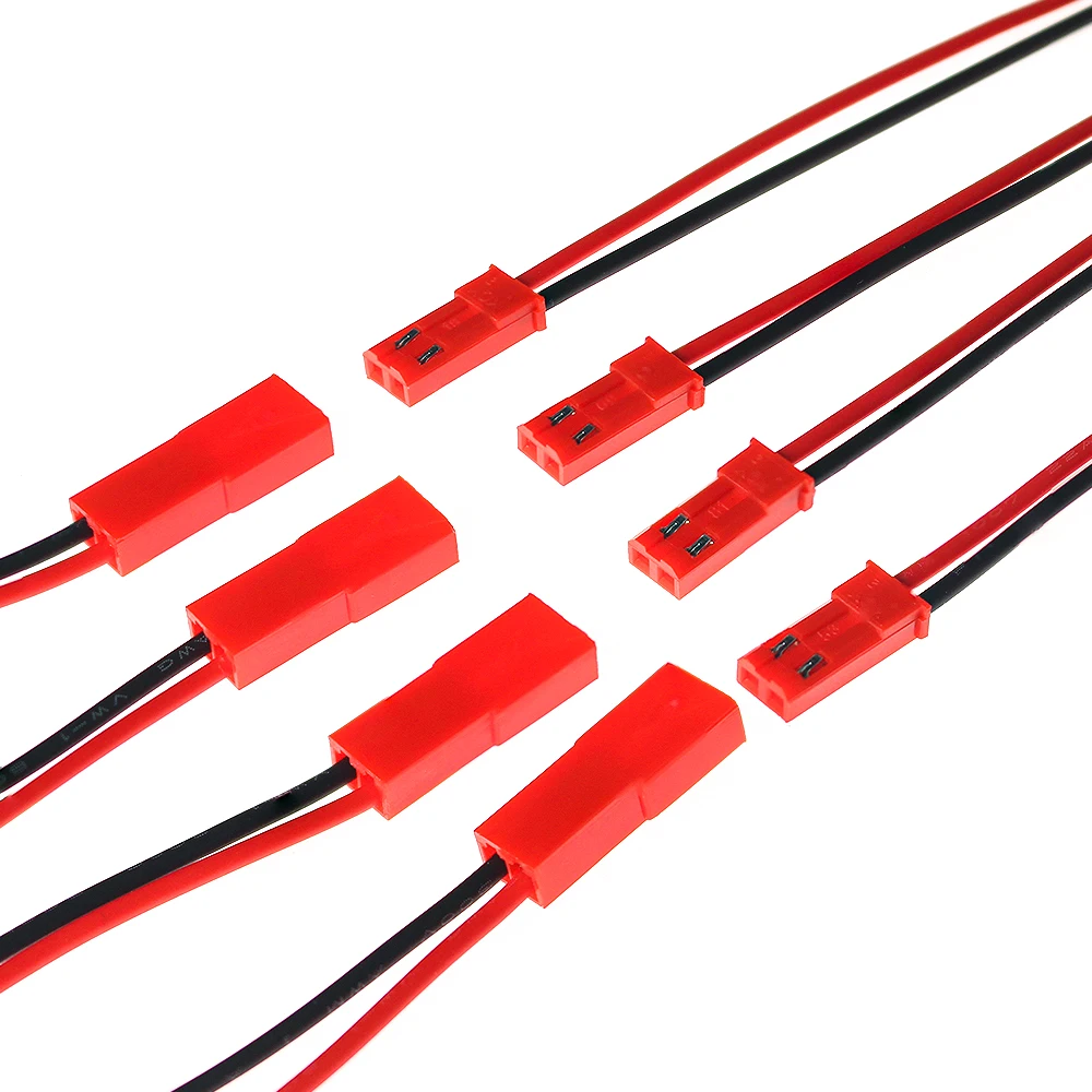 

20PCS 100mm JST Male Female Connector 2 Pin Plug Connector Cable Wire Kit, for RC Toys Battery LED Lamp