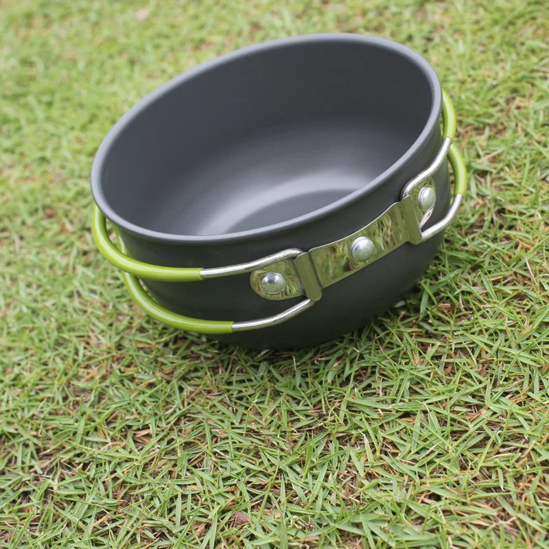 

Folding Aluminum Folding Bowls for Outdoor Camping Nonstick Portable Picnic Cookware Cookset Cooking Pan Bowl for Hiking BBQ