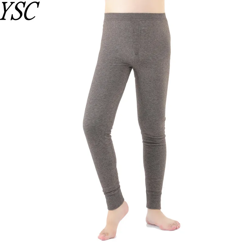 

YSC 2022 New style Men 's Knitted Cashmere Wool Blending Pants Double layer thickening High elastic warmth Strip drawing style