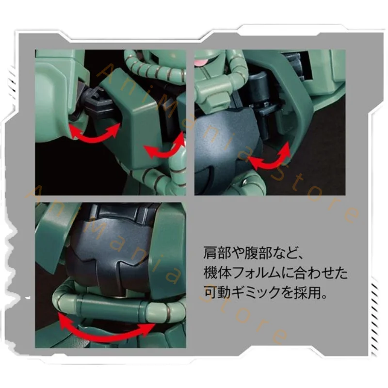 Bandai натуральная модель Gundam комплект аниме-фигурки HGUC 1/144 MS-06 Zaku II коллекция Gunpla