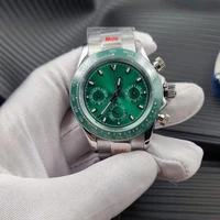 mens quartz chronograph 39mm steel case sapphire glass steel strap vk63 movement custom watches