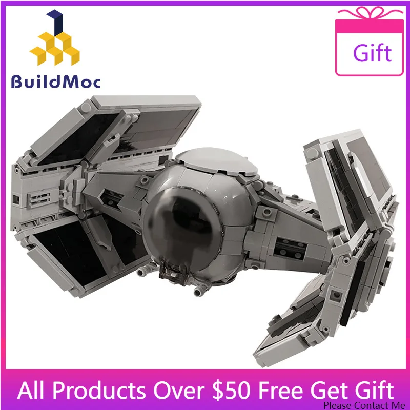 MOC Space Wars штурмовой телефон модифицированный перехватчик и крыло Звездный боевой