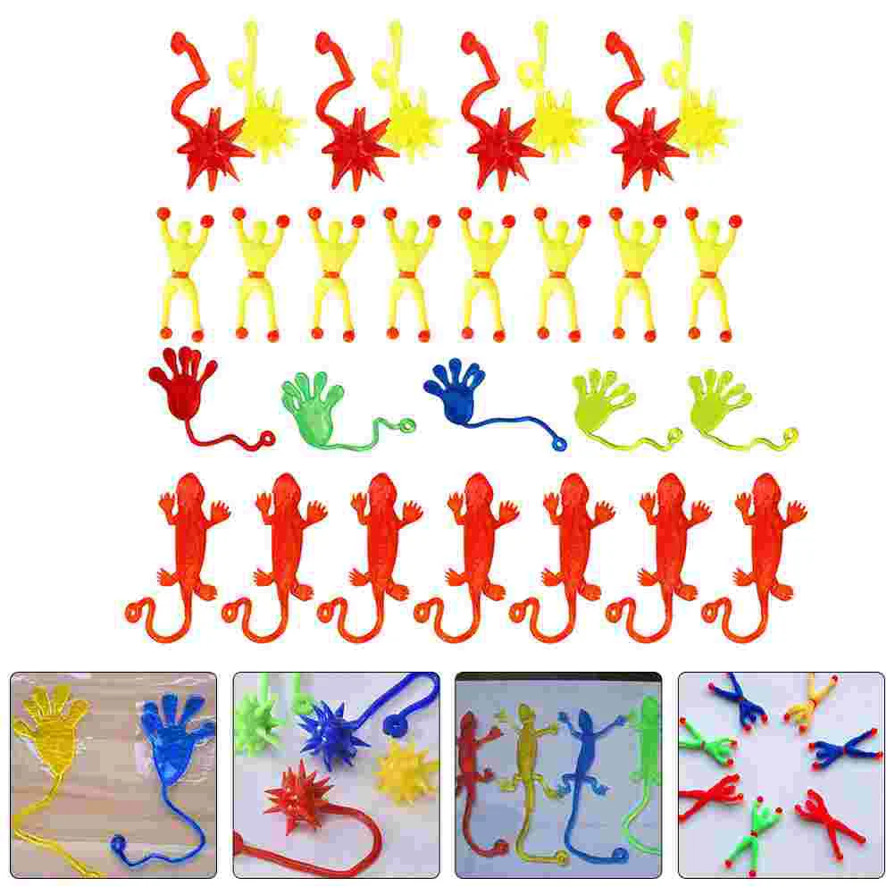 

48Pcs Plaything Interactive Wall Crawler Interesting Kids Plaything Sticky for Home Children Playing