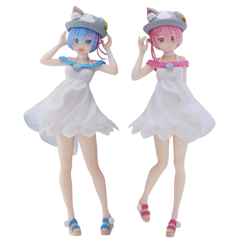 

Original Sega Luminasta Rem Ram Cat Hat Re:Life in A Different World From Zero Anime Action Figurine Model Statue Doll Toy Gift