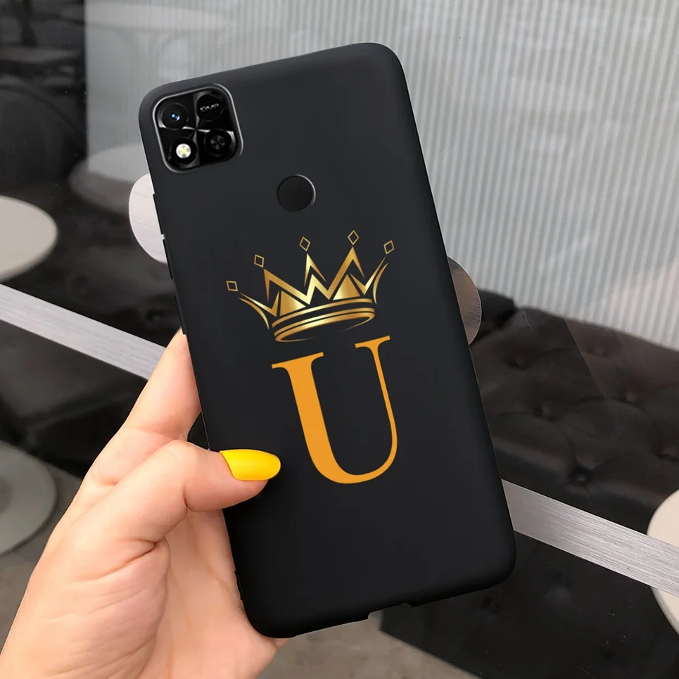 Обложка для Redmi 10A 10C, Обложка с буквой с короной, прозвие, начальный бампер, оболочка для Xiaomi Redmi 10 2022 Redmi10 A C (art.: 3920bfbcf1807) - 3920bfbcf1807