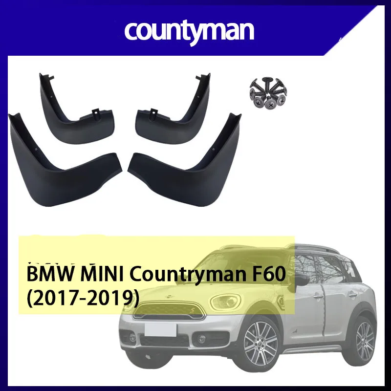 

4PCS For Mini Countryman F60 2017 2018 2019 2020 2021 Molded Mud Flaps Mudguards Splash Guards Mudflap Fender Accessories