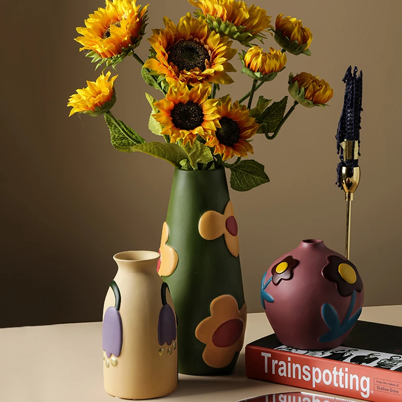 

Wedding Decoration Vase Nordic Table Luxury Office Artificial Flowers Novelty House Home Design Exsuryse Wazony Desk Decoration
