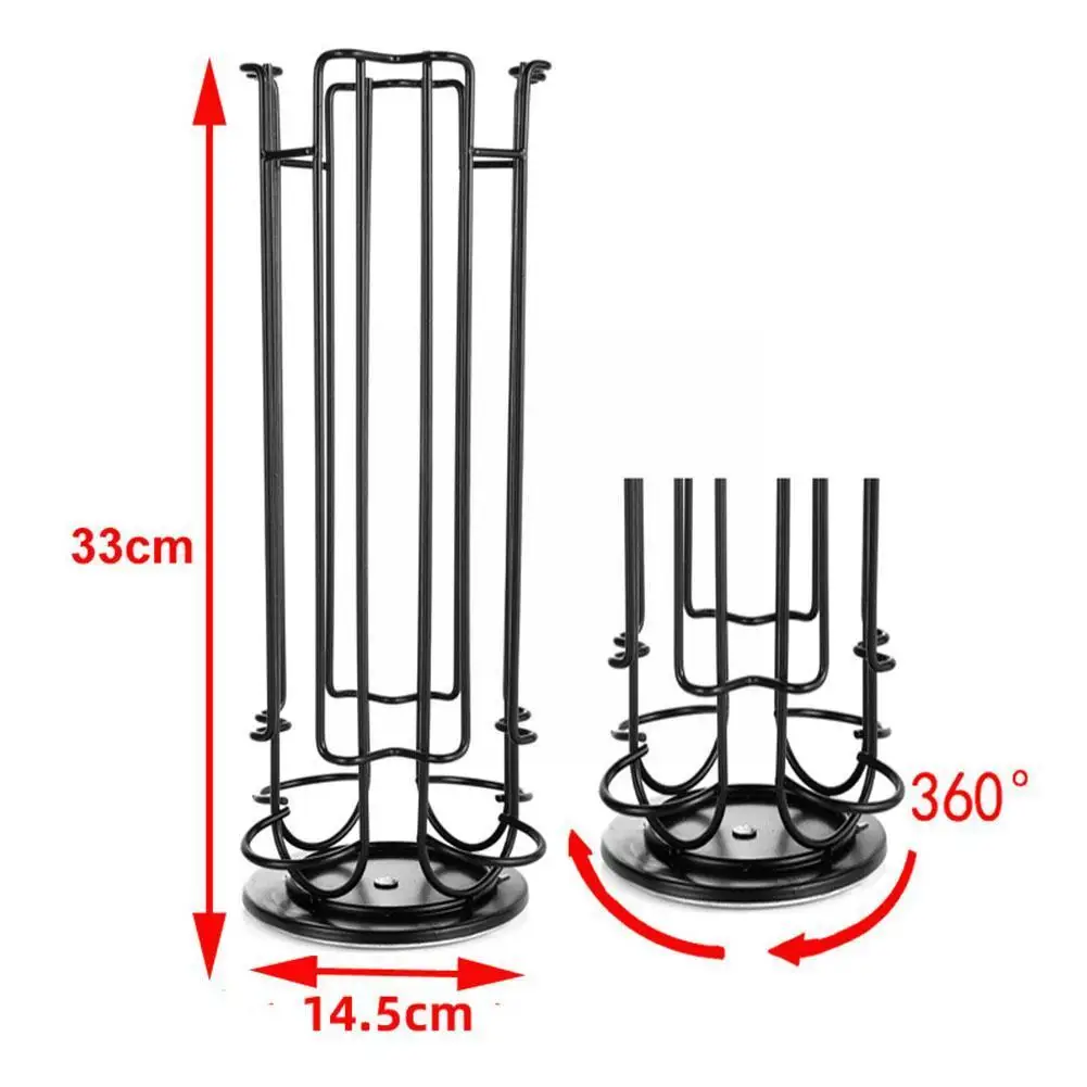 Вращающийся держатель для капсул кофе 24 чашки стойка Dolce Gusto стальная башня полки