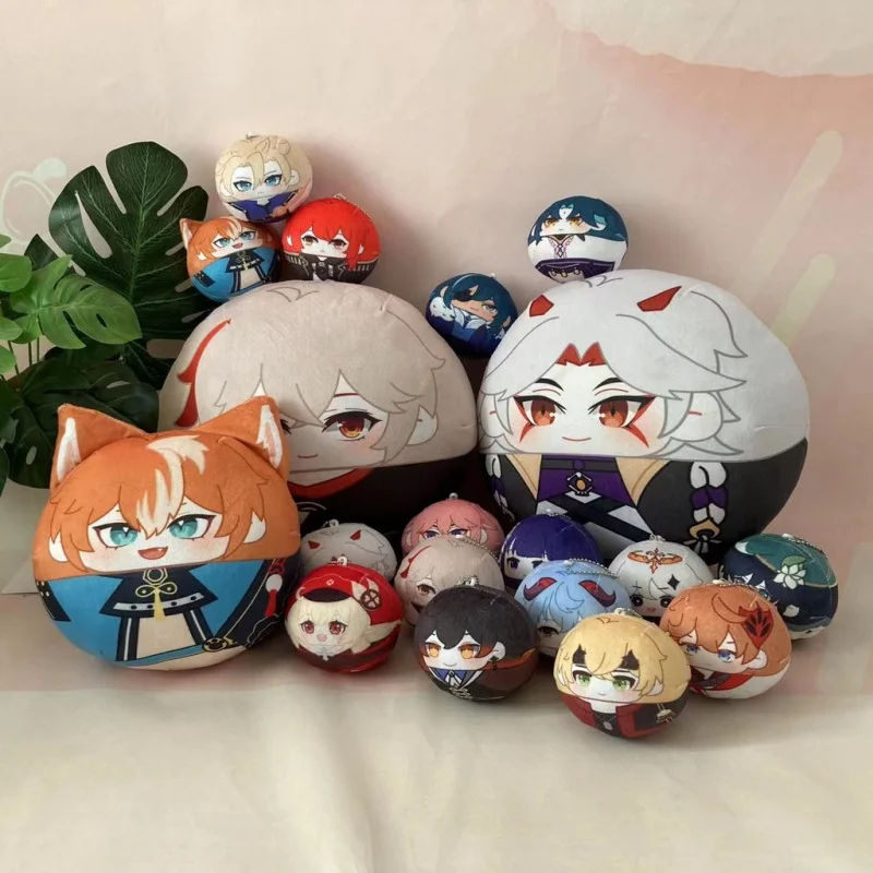 

Genshin Impact Plush ball Pendant Diluc RagnvindrBarbatosKleeAlbedoXiao Plush key chain 20cm