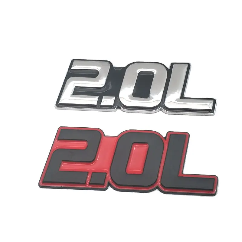 

Car Styling Metal 2.0L letter Sticker Auto Badge 3D Decal Car Accessories