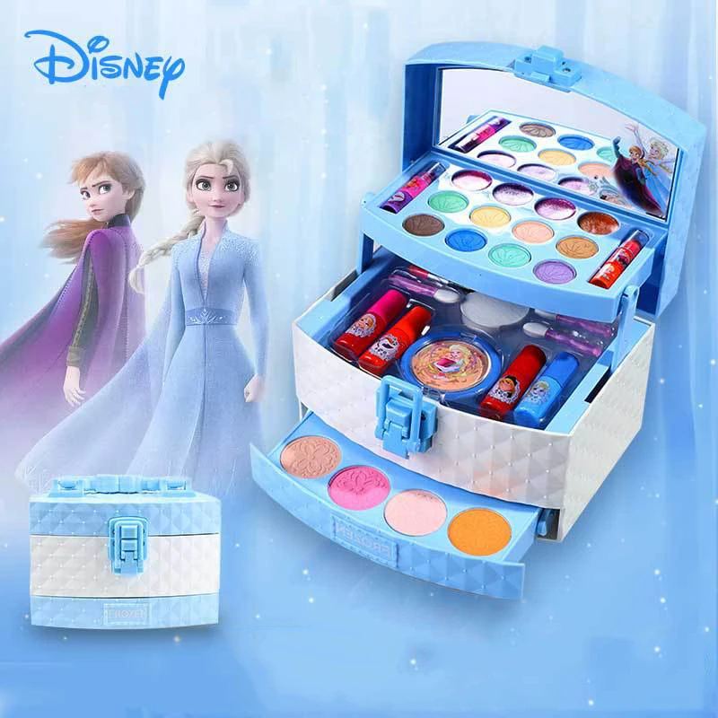 

Игрушки Монтессори для ролевых игр Disney, чемодан «Холодное сердце», набор для макияжа, развивающий игровой домик, детская игрушка, подарок на...