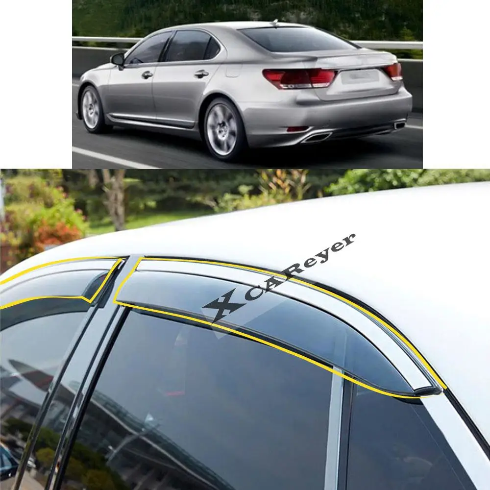 

For Lexus LS430 XF30 LS460 XF40 2010 2011 2012 2013 2014 2015 2016 Sticker Plastic Window Glass Wind Visor Rain/Sun Guard Vent