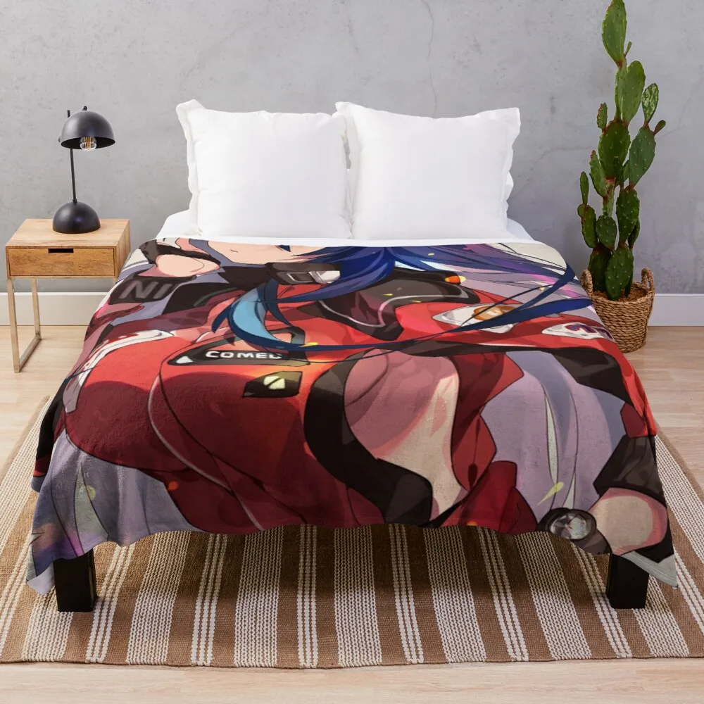 

Mechanic Anime Girl Kawaii Throw Blanket Plain Cover Blanket Wearable Blanket Zip Fleece Blanket Bohemian Throw Blankets