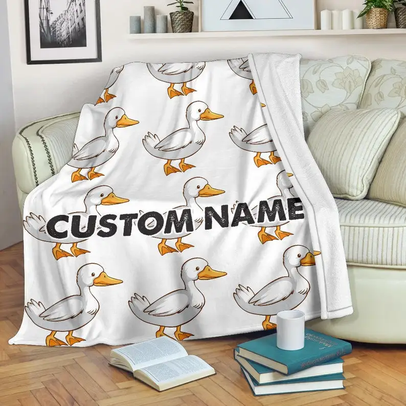 

Duck Blanket - Duck Throw Blanket - Duck lover Fleece Blanket - Aquatic Birds Adult Kid Blanket - Duck Gifts Her Him