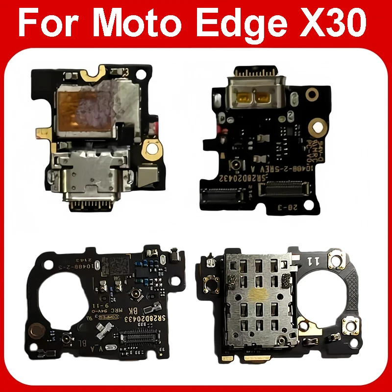 Фото Для Motorola Moto Edge X30: Плата зарядного порта USB с микрофоном и слотом для SIM-карты (малая плата), запчасти и аксессуары №1