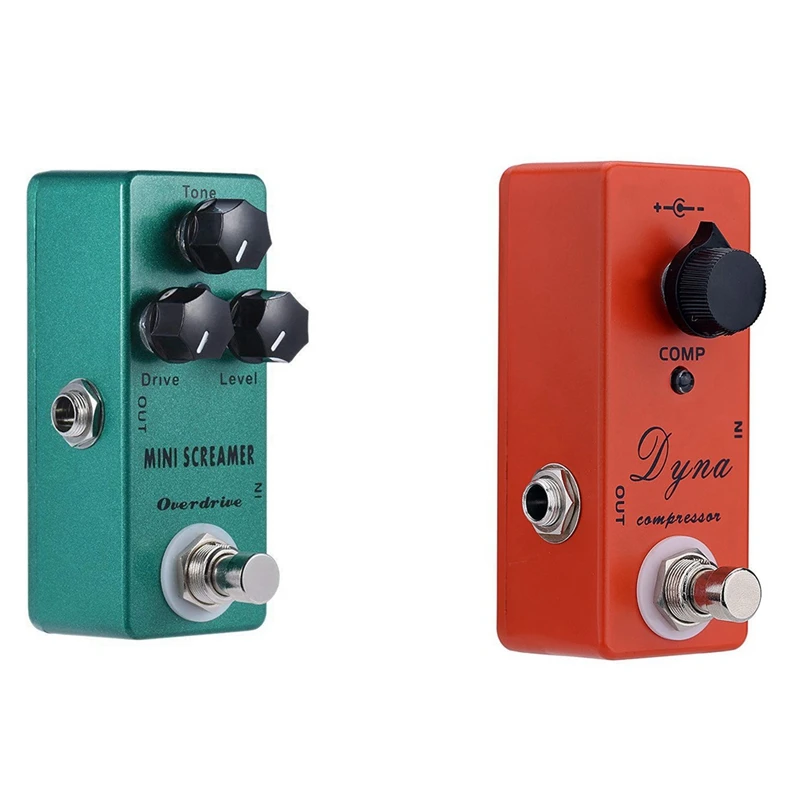 

Mosky 2Pcs Mini Screamer Overdrive (Ts9 Overdrive) Mini Guitar Effect Pedal - Orange & Indigo Blue