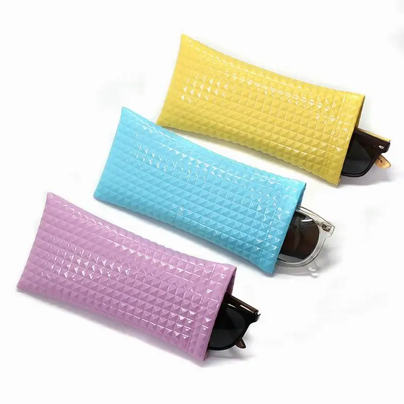 

Fashion Sunglasses Bag PU Leather Glass Case Pouch Mobile Phone Wallet Portable Storage Case Candy Color Nearsighted Glasses Bag