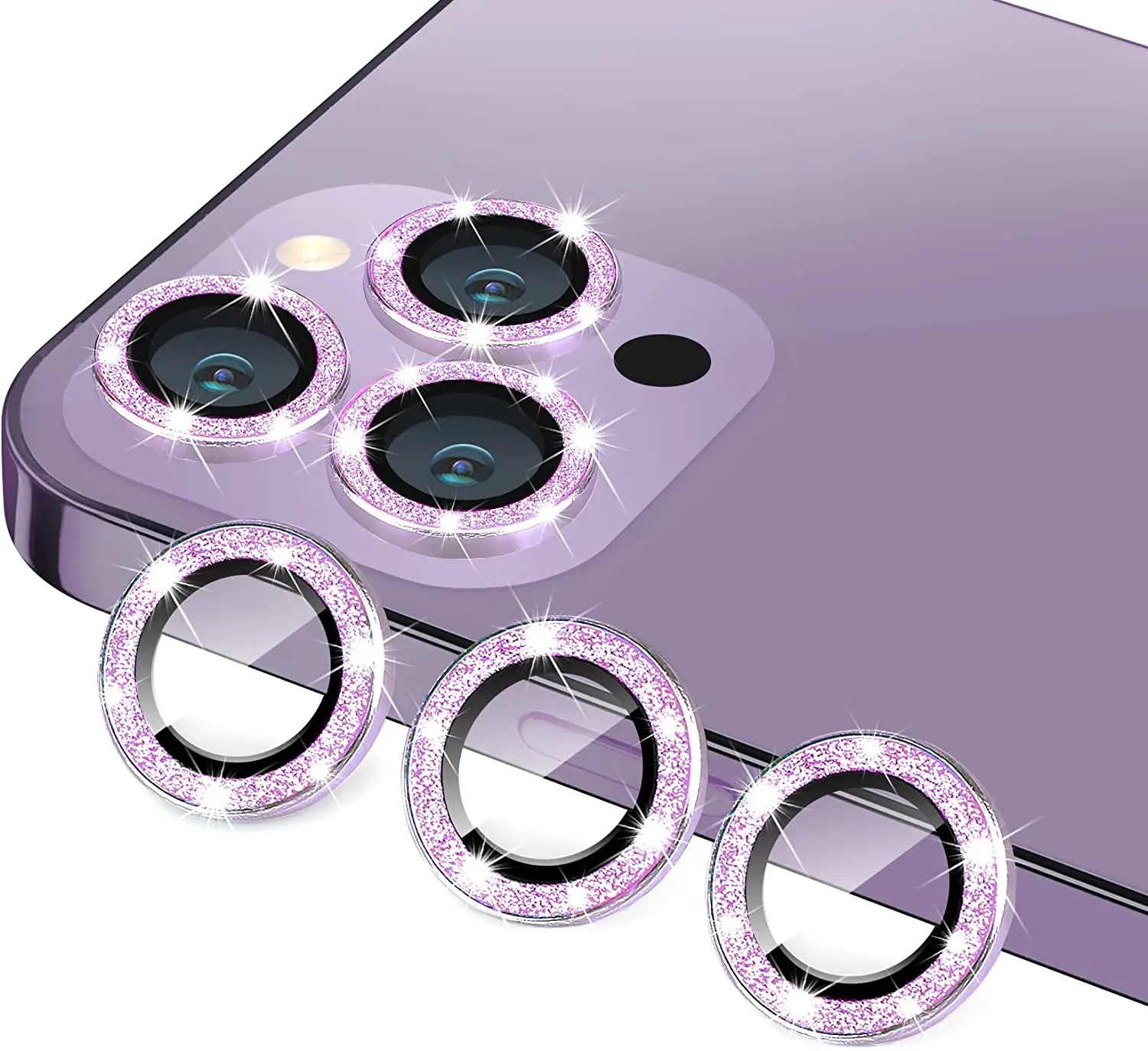 

Bling Glitter Camera Lens Protector for IPhone 14 Pro Max Plus 13 12 Mini 11 14Pro IPhone14 13Pro Tempered Glass Protection Film