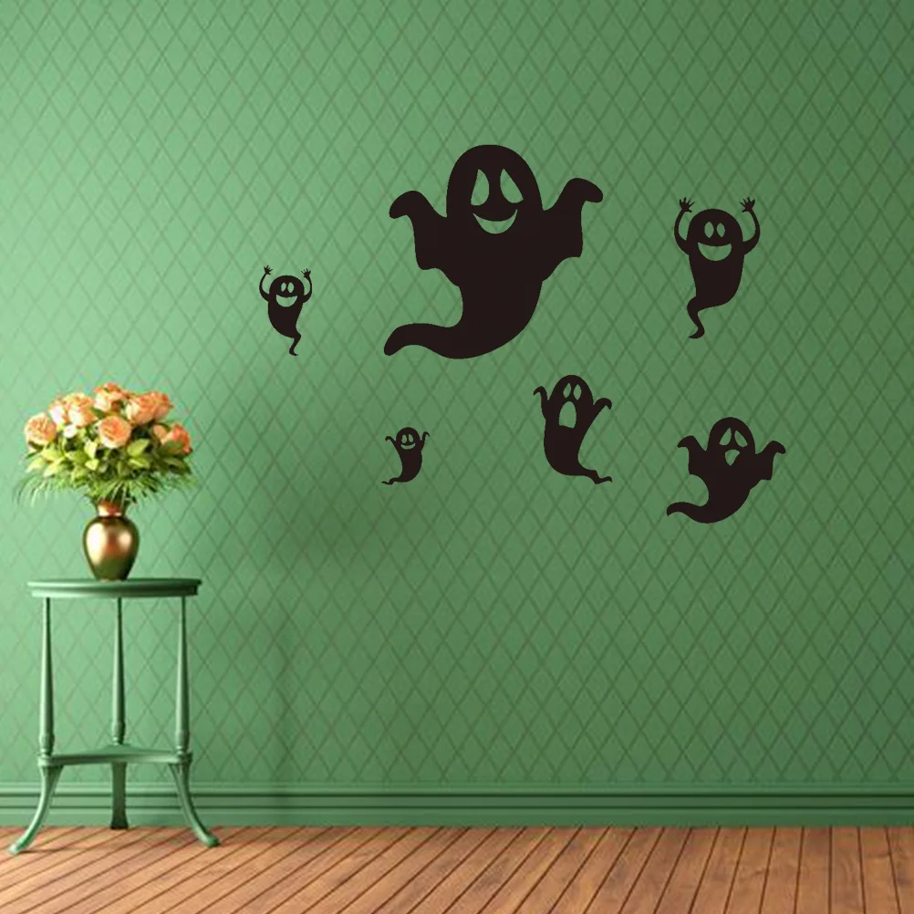 57x37 см Хэллоуин счастливые призраки забавные крик наклейки на стены окна