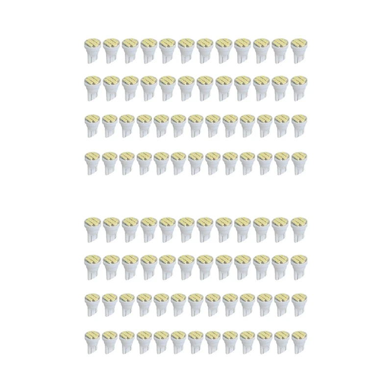 

100 PCS T10 8SMD Bright White LED Interior Light Bulbs W5W 194 158 168 2825 6000K