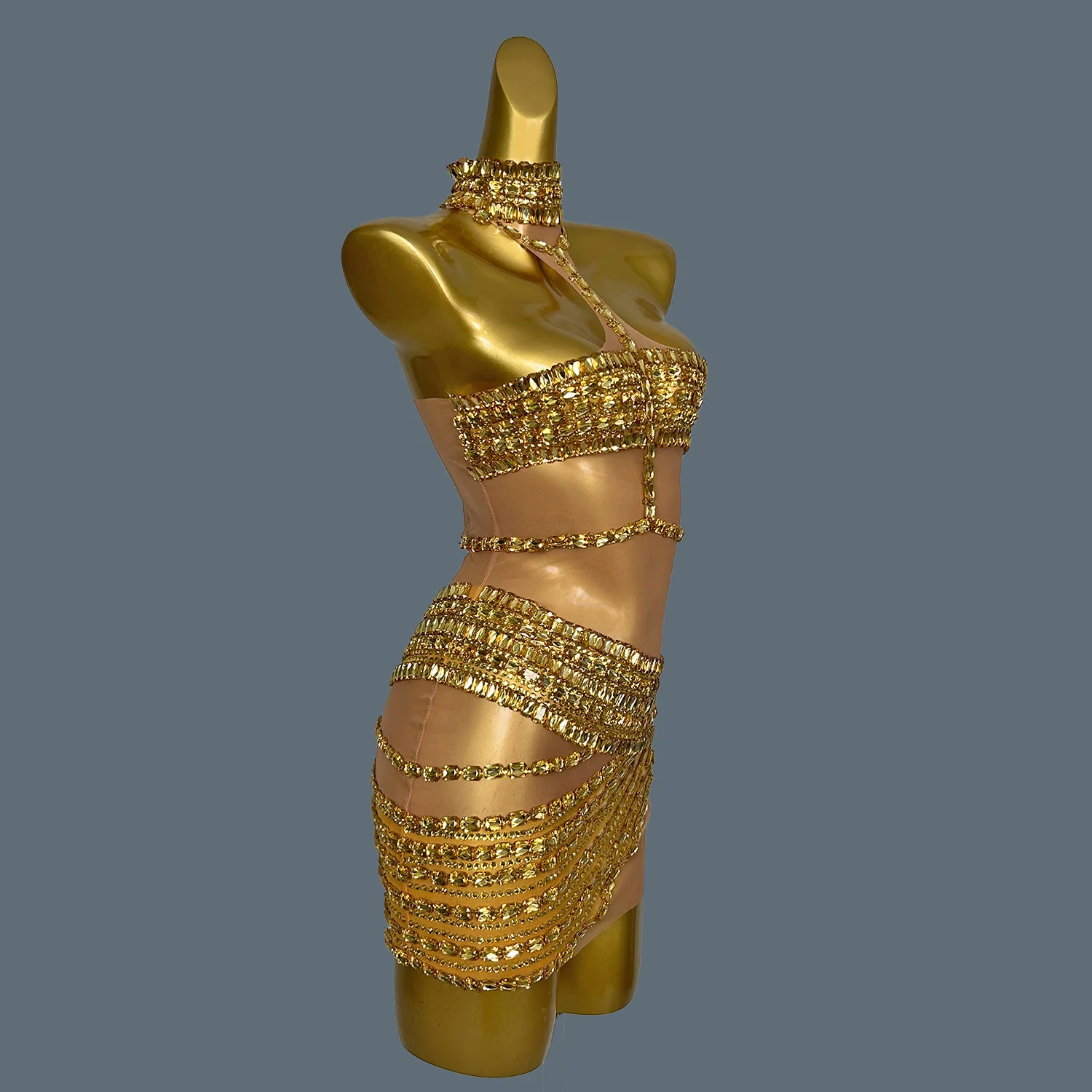 Фэнтезийное блестящее платье со стразами женское сексуальное для дня рождения