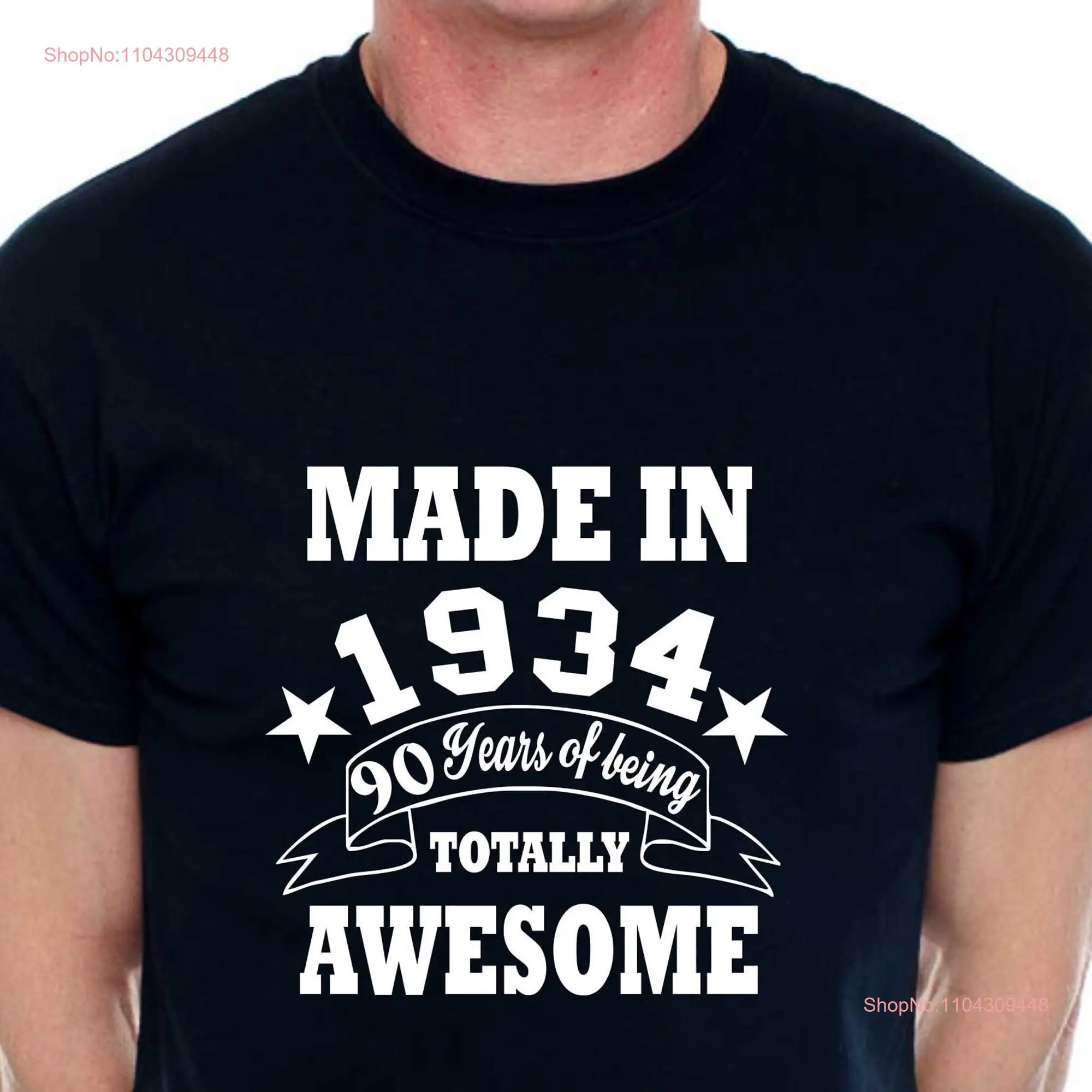 Мужская футболка Print4u на 90-й день рождения сделано в 1934 года 90-летняя потрясающая