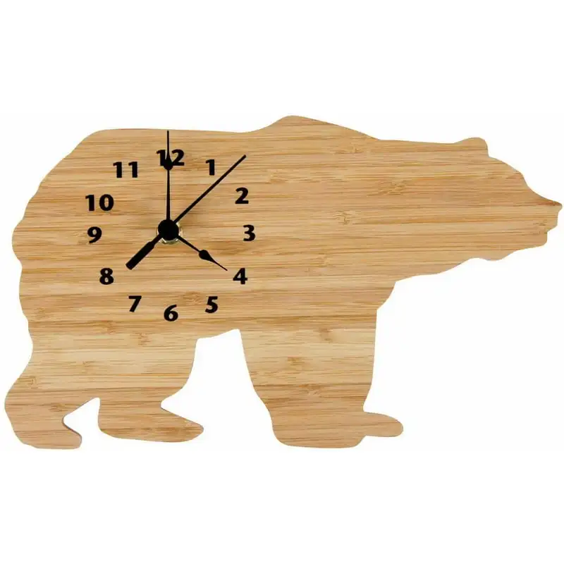 

Bear Wall Clock - 13W x 7.8H in. Home decor luxury modern design Reloj de pared d grande Room decorations for men Home decoratio