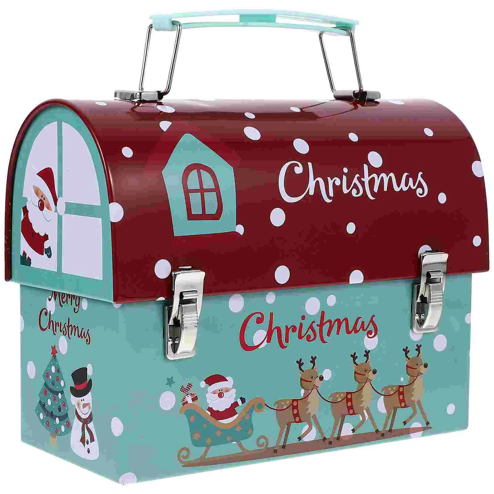 

Christmas Party Supplies Sweet Container Cookies Morphie Portable Containers Tinplate Candy Cases