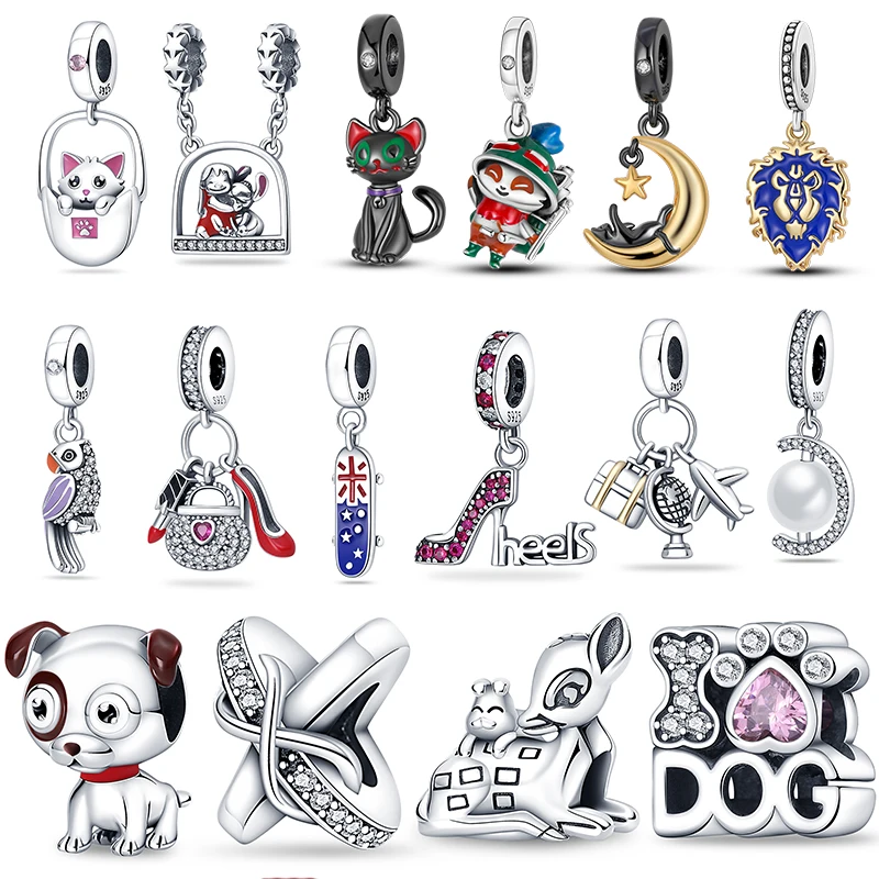 

New Plata Ornaments Ley 925 Silver Wireless Headphones Pendant Beads Suitable Original for Pandora Bracelet Ladies DIY Jewelry