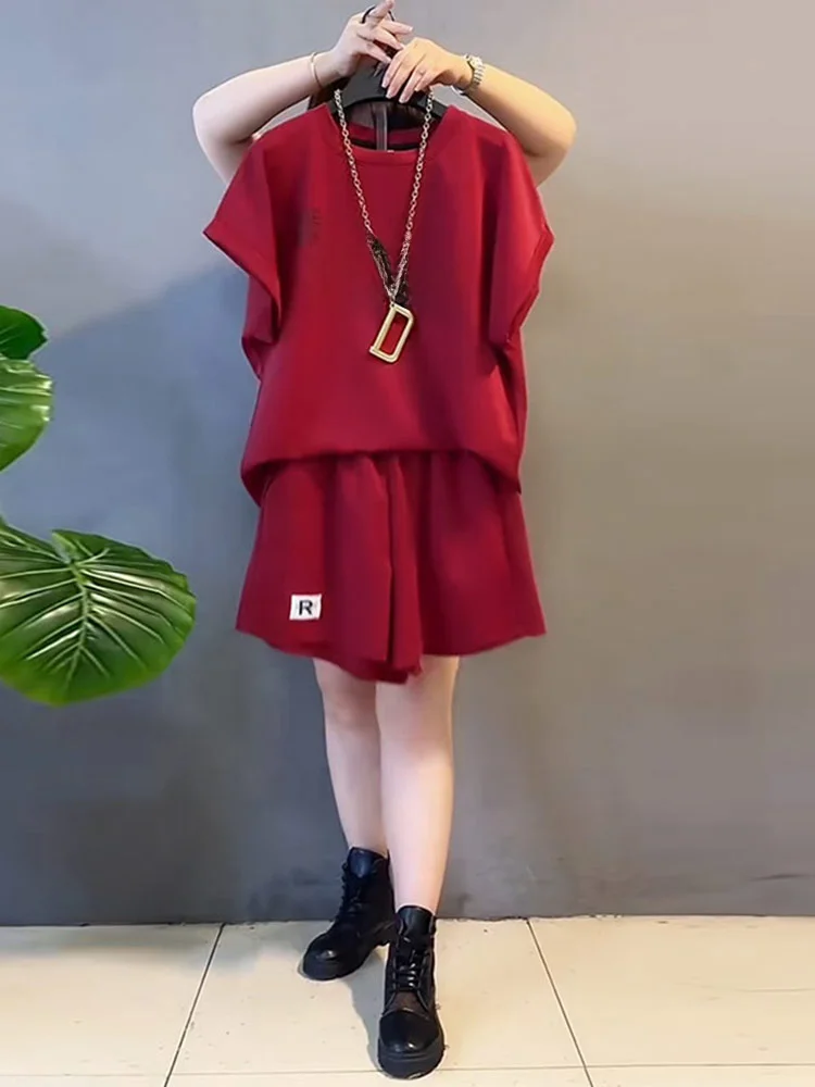 Женская одежда размера плюс топ с круглым вырезом и надписью коротким рукавом