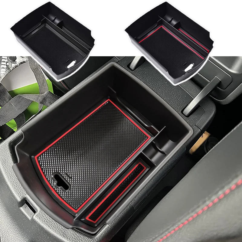 

Center Console Organizer For KIA Soul 2020-2022 2023 Accessories Armrest Glove Box Secondary Storage ABS Materials Insert Tray