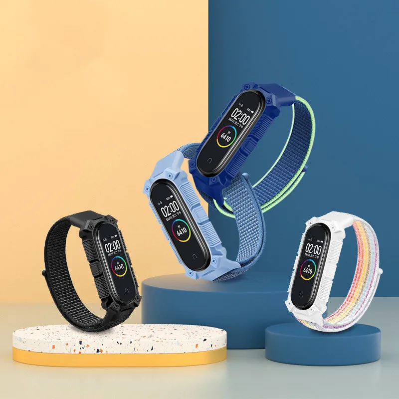 Браслет Для XiaoMi Band 6 спортивный нейлоновый ремешок Miband4 Miband 5 мужской и женский