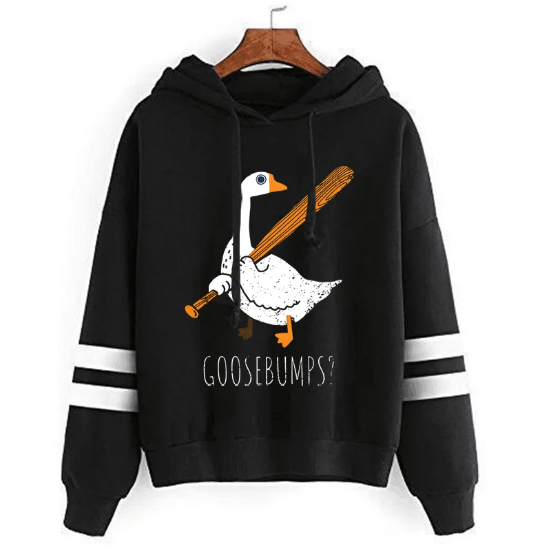 Goosebumps Meme Anime Hoodies Graphic Sweatshirt for Women Girl Hooded Goose Cartoon Long Sleeve hoody Clothes Oversized Hoodies