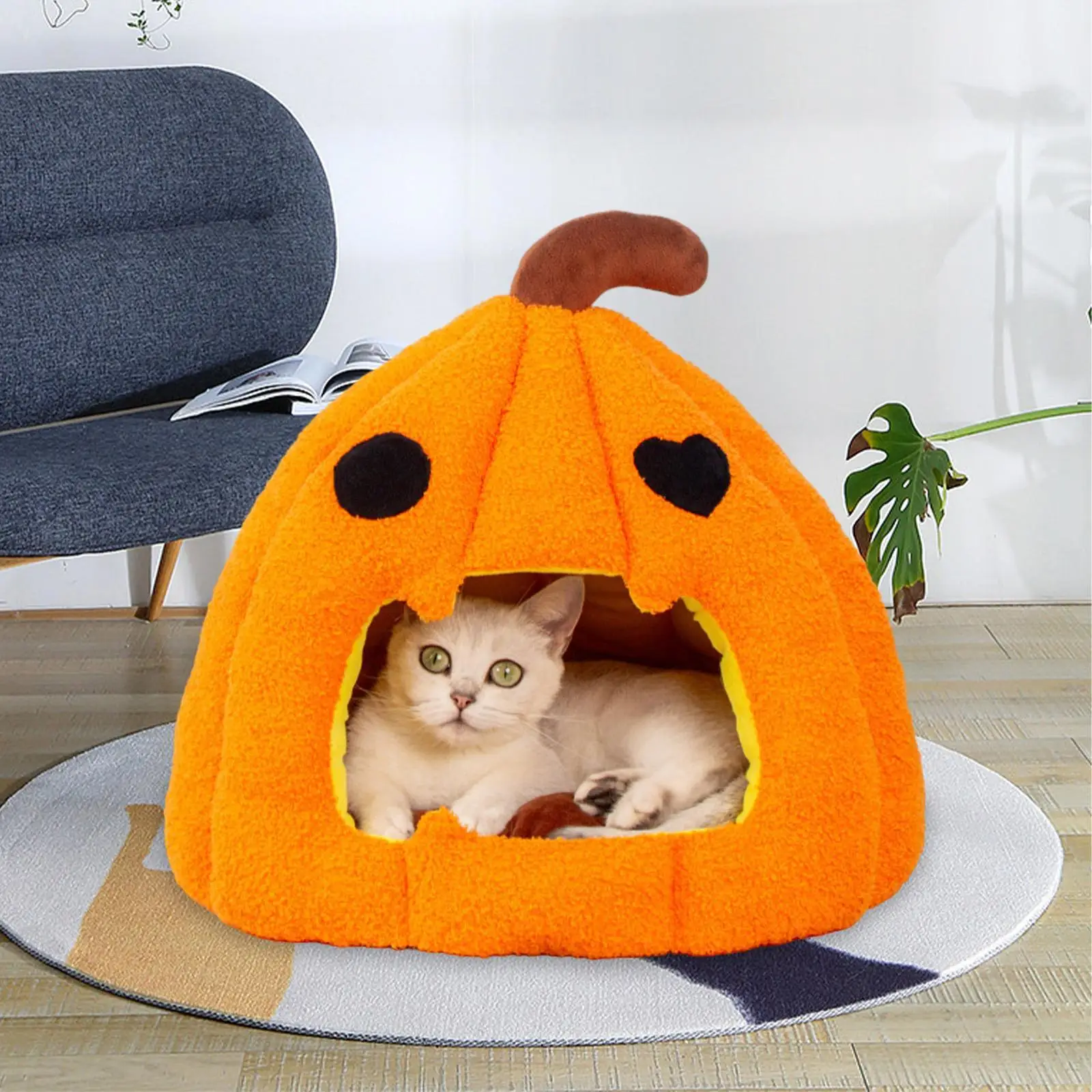 Кошачье гнездо полузакрытое домашнее для кошек обитания мягкая спальная хижина