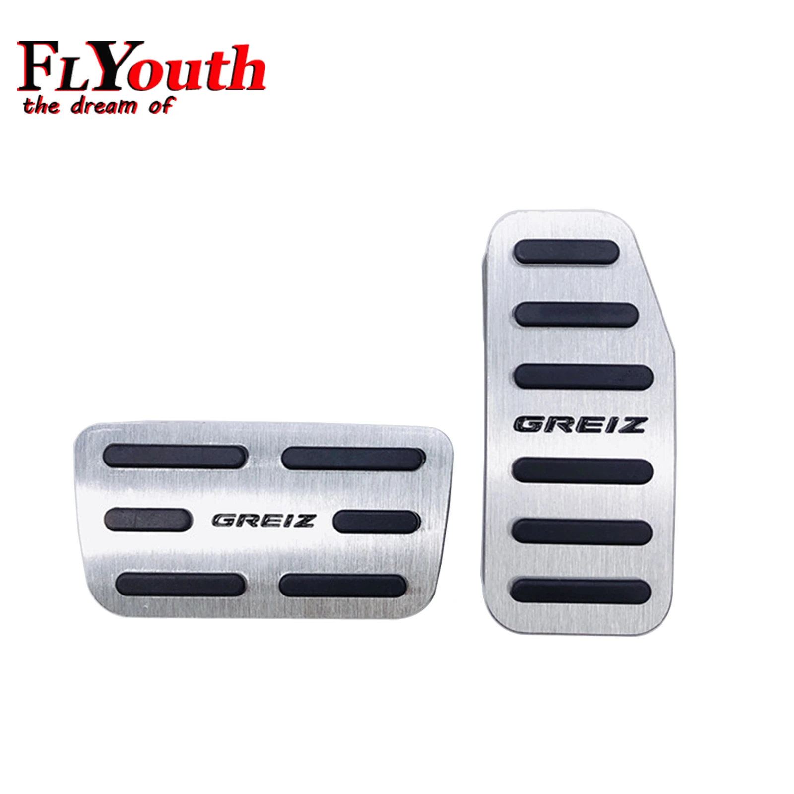 

Aluminum Alloy Pedals Cover No Drilling Non-Slip Aluminum Brake And Accelerator Pedal Cover For Honda Greiz 2016