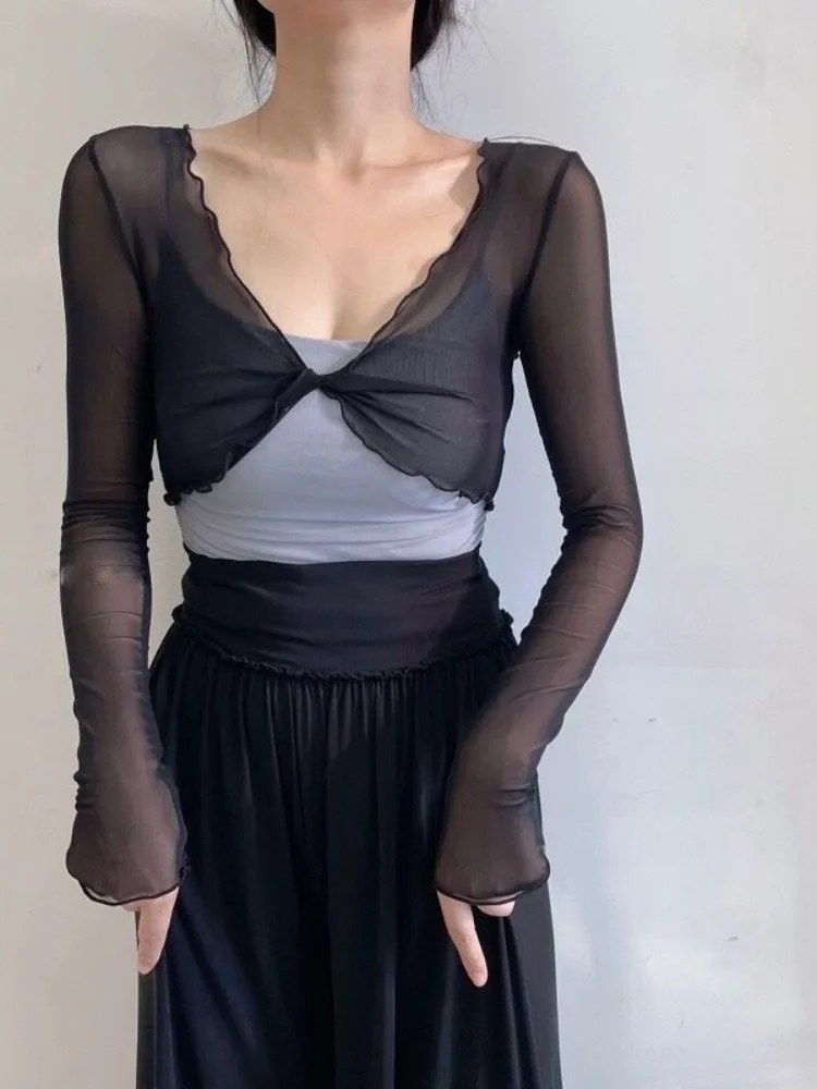 Верхняя одежда через плечо Сетчатая верхняя Одежда для классических танцев