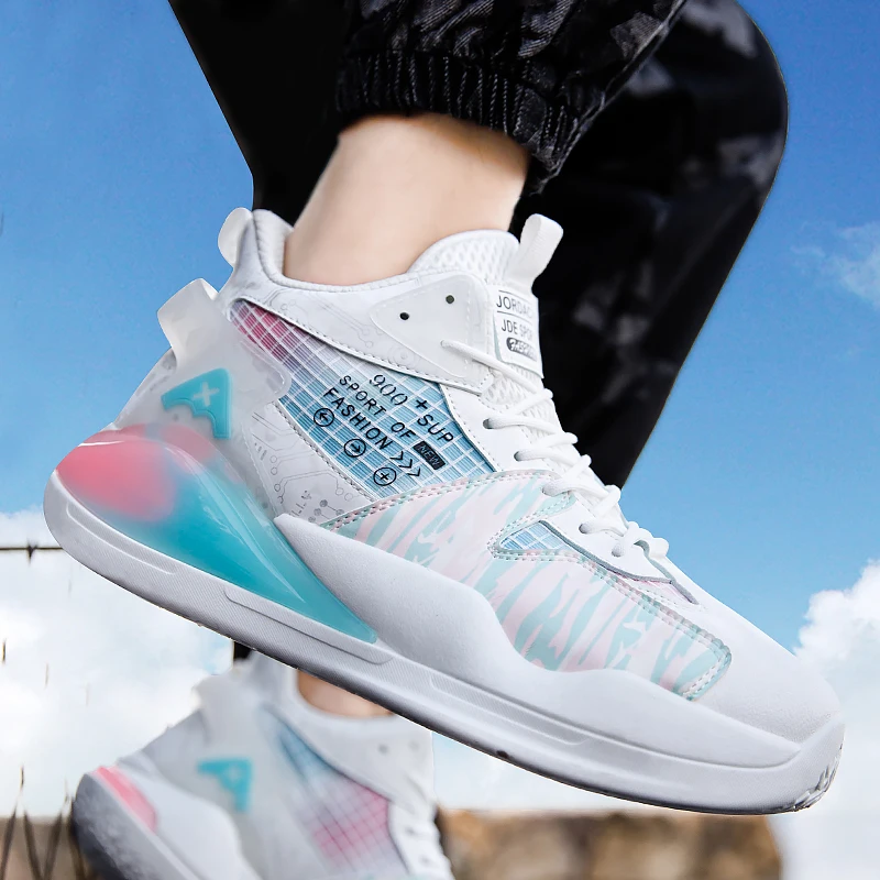 2023 New men's shoes fashion outdoor casual shoes student youth actual combat basketball shoes Breathable sneakers