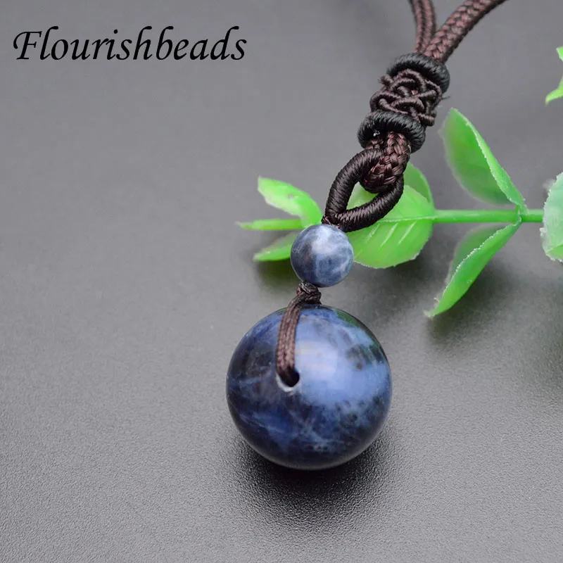 Ожерелье с подвеской из натурального черного обсидиана 10 шт./лот 16 мм | Ожерелья