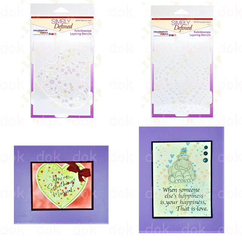 

Hourglass Hearts Plastic Stencil Cutting Dies For DIY Paper Card Photo Album Decoration Scrapbook Craft Stencil New Arrival 2023