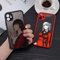 kakegurui anime phone case matte transparent for iphone 11 12 13 6 s 7 8 plus mini x xs xr pro max cover