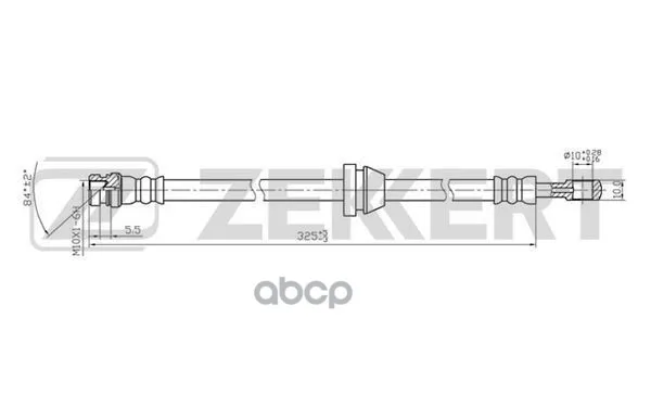 Шланг Тормозной Передний Chevrolet Aveo (T200) 03- (T250 T255) 05- Daewoo Kalos (Klas) 02- Zekkert арт. BS9063 |