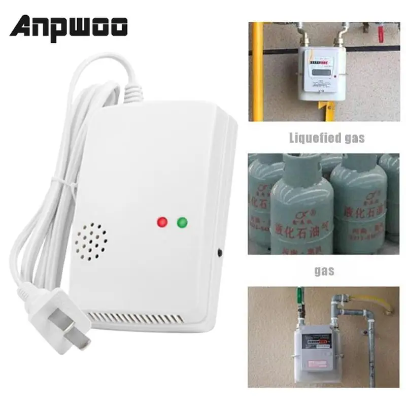 

ANPWOO Natural Gas Sensitive Detector Alarm Independent Gas Detector Sensor Wall Hanging Within 1 m from Ceiling Board